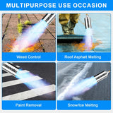 Propane Torch Weed Burner Kit,High Output 1,200,000 BTU with Self Igniter and Turbo Trigger,Heavy Duty Blow Torch with 10FT Hose,Flamethrower for Weeding,Roofing,Melting Snow,Road Paint Removing