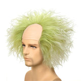 PORSMEER Mens Beetlejuice Wig - Premium Betelgeuse Green Ombre Hair short Wig with Bald Cap - Compatible with Beetlejuice Cosplay Wig | idea for Halloween Beetlejuice Costume