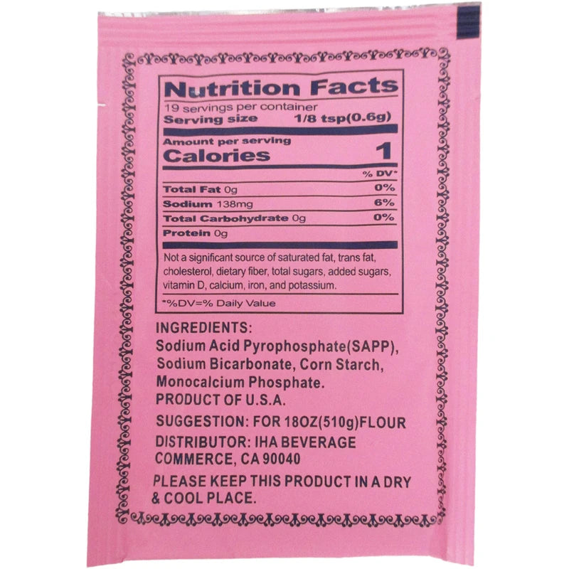 Iha French Style Baking Powder (Sodium Bicarbonate) Pack of 8