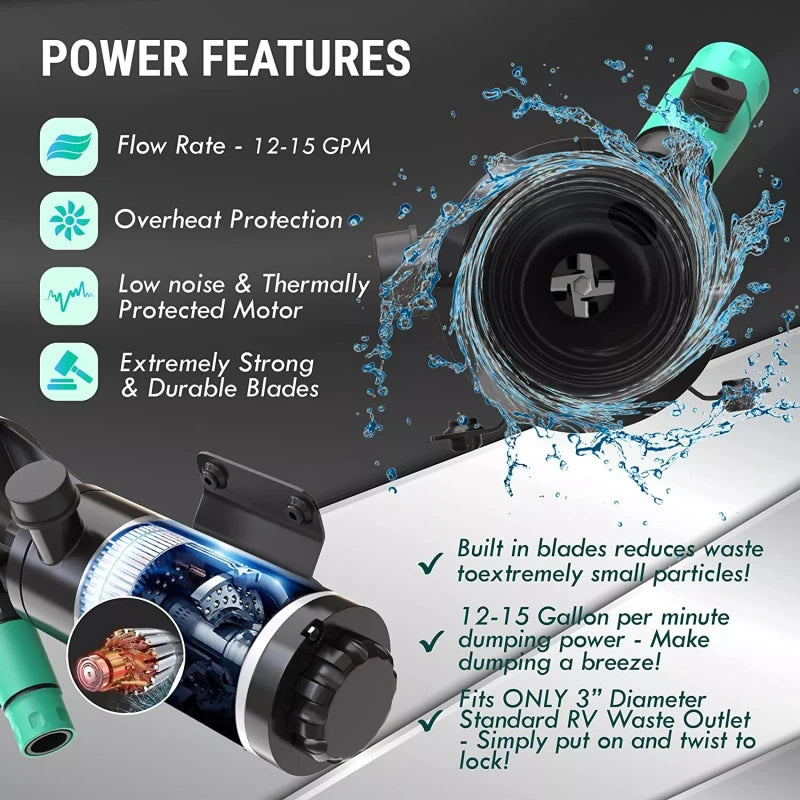 latch.it NEW LATCH.IT RV Macerator Pump | 12V Quick-Release
