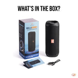 WallaSound Bluetooth Speaker & FM Radio - IPX5 Waterproof Portable Wireless Speaker with BT 5.1, Stereo Sound, Micro SD Card MP3 Player, TWS Pairing & Built-in Mic for Home, Outdoors, Travel