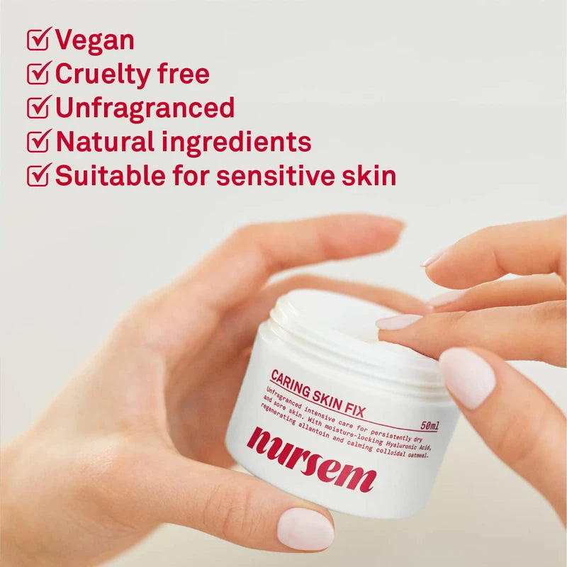 Nursem Caring Skin Fix – 50ml | Intensive Hand Treatment & Natural Barrier Cream for Dry, Sensitive Skin – Restores, Soothes & Protects Hard-Working Hands from Cracks & Irritation