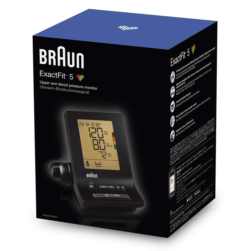 Braun ExactFit 5 automatic Upper arm blood pressure monitor with 2 cuff sizes, BP6200