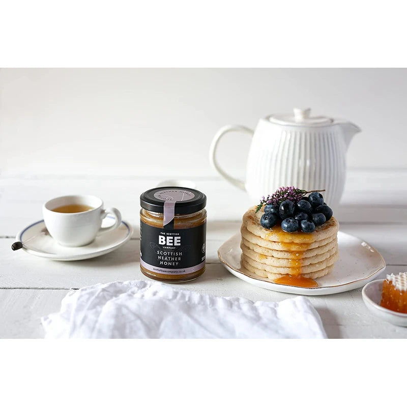 Scottish Heather Honey from The Scottish Bee Company 340g - Natural, Sweet, Soft Set Honey Made in the UK