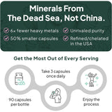 Glicinato de magnesio puro con zinc, suplemento de magnesio quelado de máxima resistencia para mujeres y hombres para calambres musculares y apoyo para el sueño, 90 cápsulas