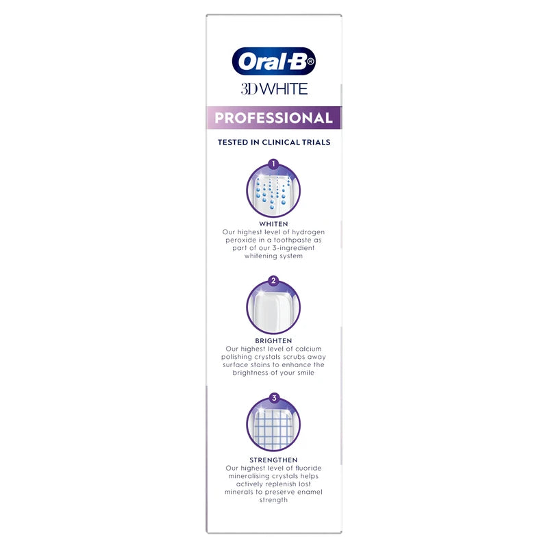 Oral-B 3D White Professional Whiter Teeth Diamond Clean 85g