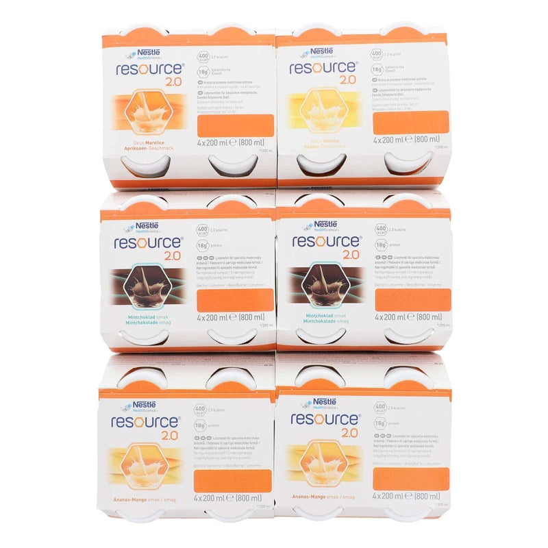 Nestlé resource 2.0, 24 x 200 ml, mixed box
