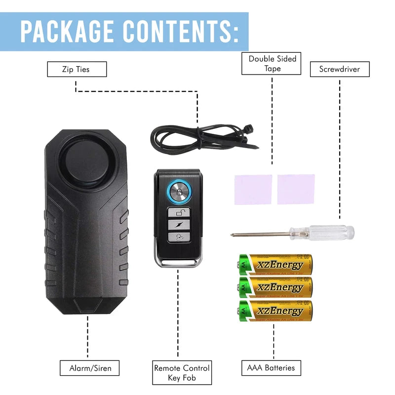 Shed Alarm Home Security Wireless | Shed Garage Lockup Summer House | Easy Self Install Waterproof Vibration Tech 113db Exceptionally Loud