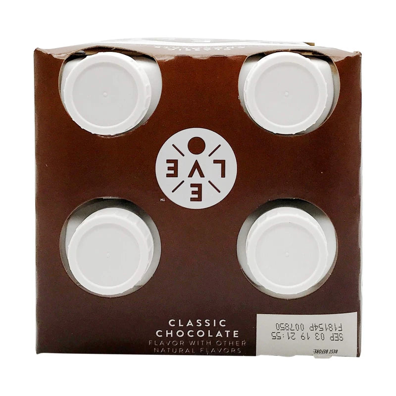 Evolve Plant Based Protein Shake, Double Chocolate, 20g Vegan Protein, Dairy Free, No Artificial Sweeteners, Non-GMO, 10g Fiber, 11oz, (4 Pack)