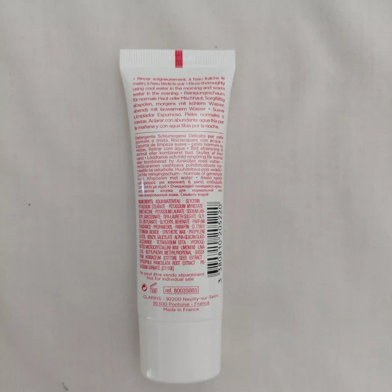 Clarins Gentle Foaming Cleanser with Cottonseed 1.4 oz sealed