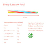 Traditional Handmade Rock Candy Sticks/Stick of Rock - Blackpool Rock and Seaside Rock sweets- Rainbow Fruit Flavour, 10 Sticks