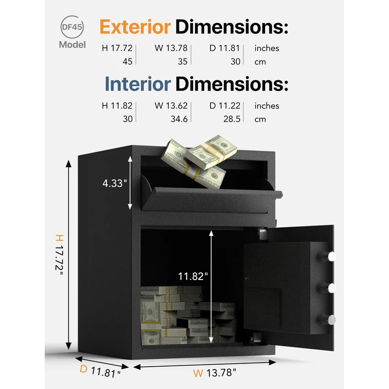 FORFEND Smart Home Safe | WiFi Safe Box App Lock/Alarm | Voice Command, Kidnap Alarm, Tamper Detect, Frozen Mode, Sub Account| Digital Safe Anti Theft