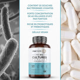 maxmedix Probiotic Complex 60 Billion CFU/Portion 120 Vegan Capsules, Intestinal Flora Probiotic, Lactobacillus Gasseri, Lactobacillus Rhamnosus, Lactic Ferments-20 Strains Microbiota Balance