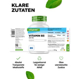 Vitamin B5-365 Tablets - 500 mg Pantothenic Acid - 1 Year Supply - High Dose - No Unwanted Additives - Vegan