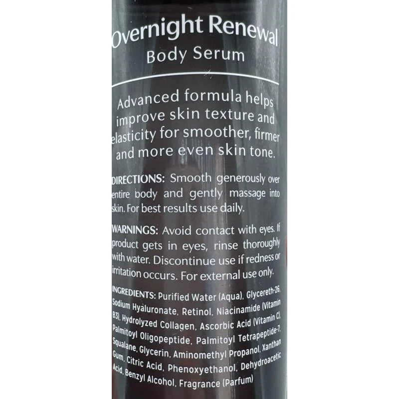 Infinite Beauty Overnight Renewal Body Serum Retinol + Peptides 6oz Lot of 2 New