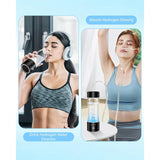 Hydrogen Water Bottle 2024, Hydrogen Water Bottle Generator with SPE PEM Technology Water Ionizer, Hydrogen Water Machine Improve Water in 3 Minutes for Home, Office, Travel, Daily Drinking(Black)
