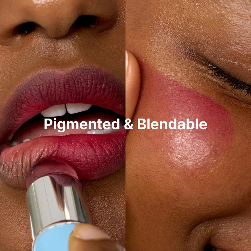 fwee Blurry Pudding Pot | Airbrushed Blush & Lip, Buildable Pigment, Long-lasting, Lightweight, Easy to Blend, Natural Soft Matte Finish - Faded (Dusty Rose) | 0.17 oz