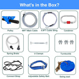 X XBEN 200FT Zip line Kits for Backyard, Zip Lines for Boys, Kids, Included Swing Seat, Ziplines Brake, and Steel Trolley, Outdoor Playground Equipment