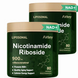 Airboy Airboy Liposomal Nicotinamide Riboside 900 mg, NAD Supplement with Resveratrol,NAD Booster Support Anti-Aging, Energy, Focus - 80 Capsules x 2 Pack