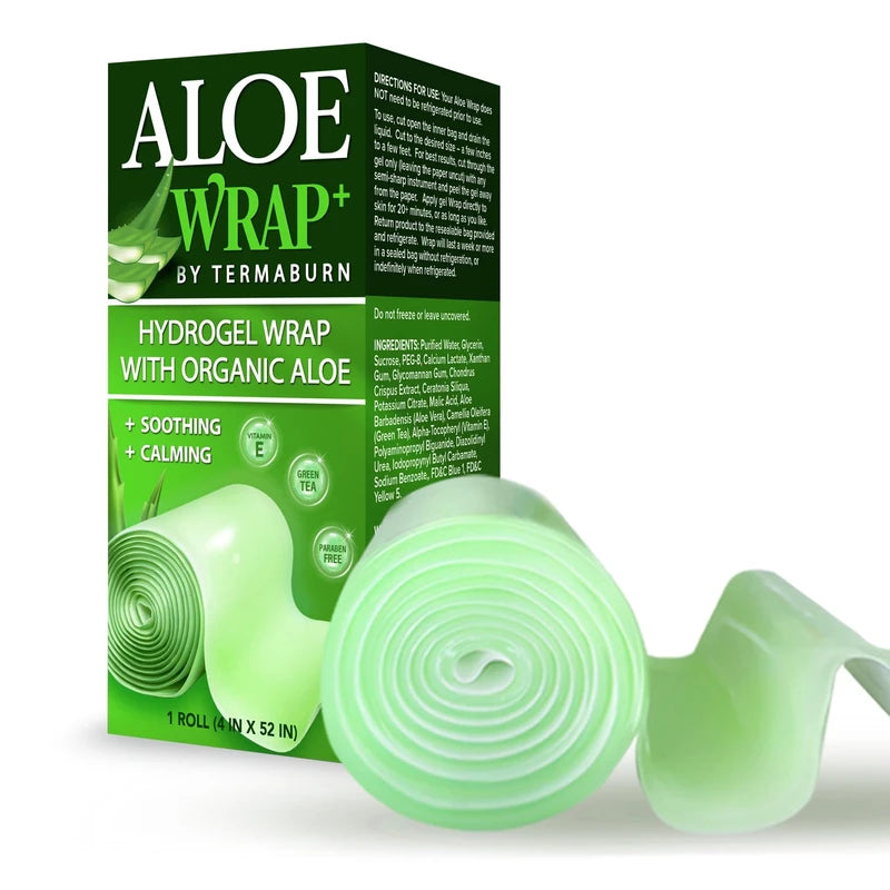 TermaBurn Hydrogel Aloe Wrap: Aloe Vera-Infused Wrap for Folliculitis Treatment, Boil Treatment | Natural Alternative to Folliculitis Creams | Instant Cooling for Irritated Skin, Boil & Cyst Treatment