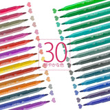 Ohuhu Fabric Pen 30 Colors Set Dyeing Pen Fabric Dyeing Pen Cloth Pen Color Pen Cloth Marker Fabric Marker Writing Fabric Writing Pen Writing on Cloth Pen Name Water Resistant Pigment DIY Handmade Handmade Clothes Jeans T-shirt Pants Bag Sneakers