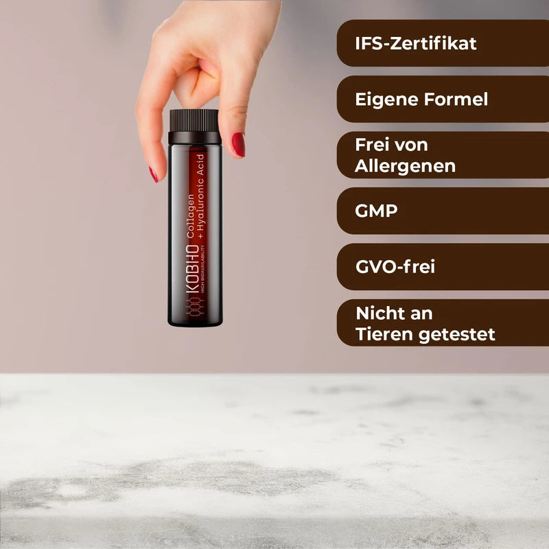 Verisol® Collagen | Collagen Joints + Skin | Hyaluronic Acid Drinking Ampoules | Pleasant Tasting Collagen Drinking Ampoules | Maximum Absorption | Gluten Free Verisol Collagen Peptides