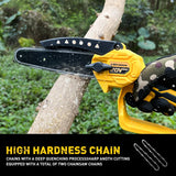 Mini Chainsaw compatible with Dewalt 20V Battery(Battery NOT Included),Cordless Pruning with Security Lock & Replacement Chain, Battery Powered Mini Chainsaw for Tree Trimming