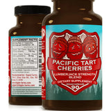 Hippie Farms Tart Cherry Capsules Grown in USA - Lumberjack Strength Blend - Tart Cherry Powder with Bilberry 90 Vegan Pills
