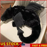 Jellycat Onyx Dragon Plush Toy Fun Soft Stuffed 50cm Valentine's Day Gift Black