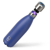 CrazyCap 2.0 UV Water Purifier & Self Cleaning Stainless Steel Insulated Water Bottle - Turns Any Water Source Into Clean Drinkable Water - Perfect for Hiking, Camping, Travel and Survival