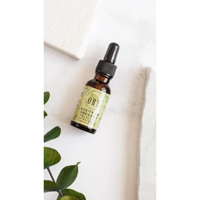 Ore Aceite de Orégano Natural, 20 ml, Pack de 2 Frascos con Gotero
