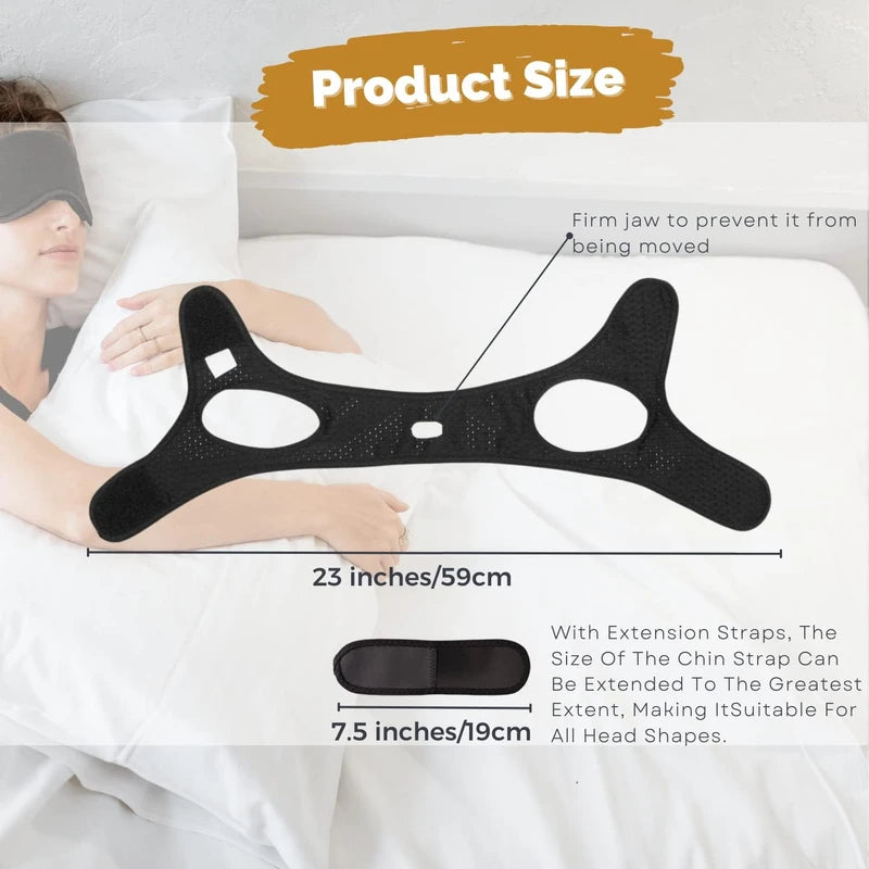 Keepaty Anti Snoring Chin Strap, Snoring Stopper Snoring Solution Flexible, Breathable, Anti Snoring Chin Strap, Helps Against Snoring Device for Snoring Reduction