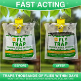Disposable 10 pack Outdoor Fly Traps - Disposable, Hanging Outdoor