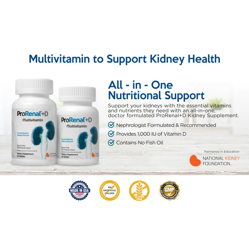 Nephroceuticals Nephroceuticals ProRenal+D Kidney Multivitamins 90-Day Supply