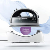 Panasonic Panasonic NI-WL600 Cordless Steam/Dry Iron, 1500W Wide Stainless Steel Plate, Silver/Black