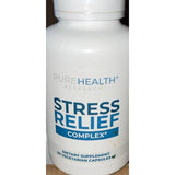 Pure Health Research STRESS RELIEF COMPLEX 90 Caps Supports Cortisol Levels New