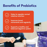 Begin Health Daily Growing Up Prebiotics 28-Pack - Kids Digestion Powder, for Constipation Prone Kiddos | Softens Stool for Easy Pooping | Fiber Rich w/Chicory Root, Tasteless & Textureless