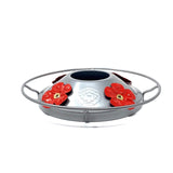 Grateful Gnome - Metal Top with Round Perch and 4 Flower Ports for Hummingbird Feeders - ONLY FITS GRATEFUL GNOME FEEDERS - TOP ONLY