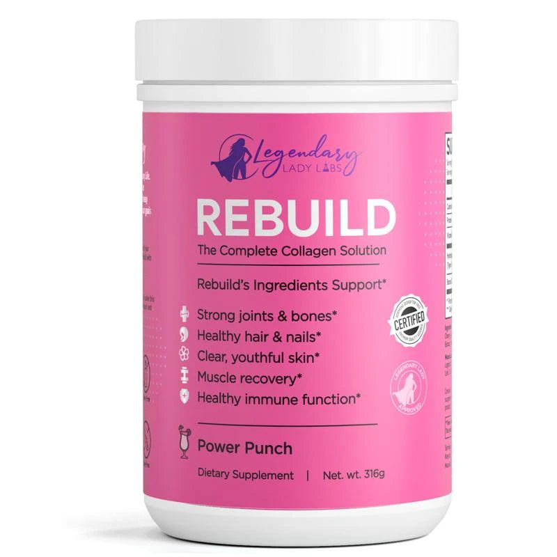 Rebuild Clean Collagen Solution | Collagen, Vitamin C, & Boron | Made in USA | GMO Free