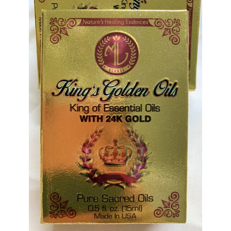 king's Golden Oil King Golden Oils with 24k gold - Dau vang Thien Tue- 15ml bottle - Made in USA
