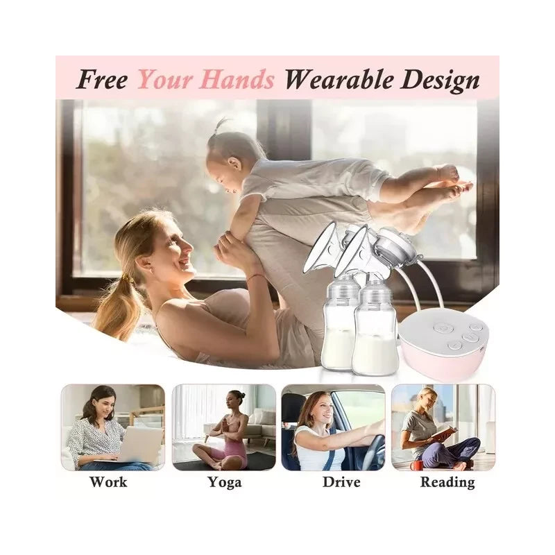 iFANZE Double Electric Hands-Free Breast Pump W/Anti-BackFlo