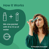 MIXHERS Hergreens - Greens & Veggie Powder - Made from Whole Foods - with Digestive Enzymes & Kale - Nutrition Designed for Women - Support Heart & Liver - 15 Drink Packets - Mango