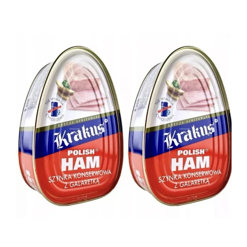 KRAKUS Polish Premium Canned Ham  Preserved Meat 2x455g / 2x1lb