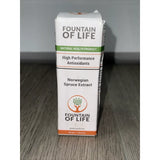 Fountain Of Life Antioxidant Spruce Extract 1 Fl Oz Sealed Damaged Box