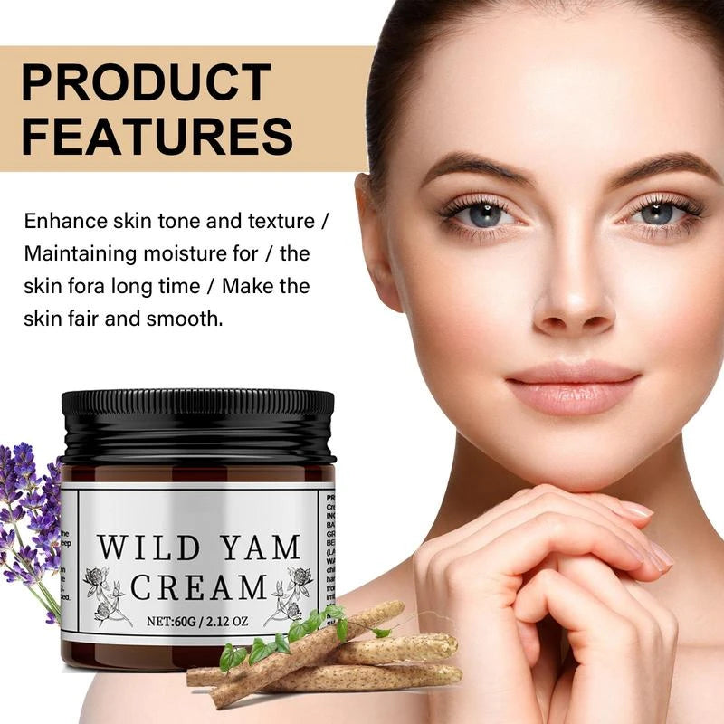 Wild Yam Skin Cream, Natural Relief for Menopause Dry Skin, Menopause Botanical Balancing Body Cream, Skin Care Product for Women and Men - Specification: 1 Count, Net Weight: 60g