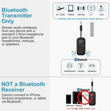 SafeFly Dual Premium Bluetooth 5.3 Transmitter Bluetooth Adapter w/Screen for AirPods or Wireless Headphones - Use with Any 3.5 mm Audio Jack for Airplanes, TV, MP3 Player, PC, Switch