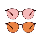 BRADDELL Indoor FL-41 Rose & Outdoor FL-60 Brown Tinted Migraine Light Sensitivity Glasses for Fluorescent LED Glare, Photophobia and Computer Usage