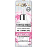 Sérum Anti-Manchas Glycolic Bright de L'Oréal Paris con Ácido Glicólico y Niacinamida, para todo tipo de manchas, 30 ml