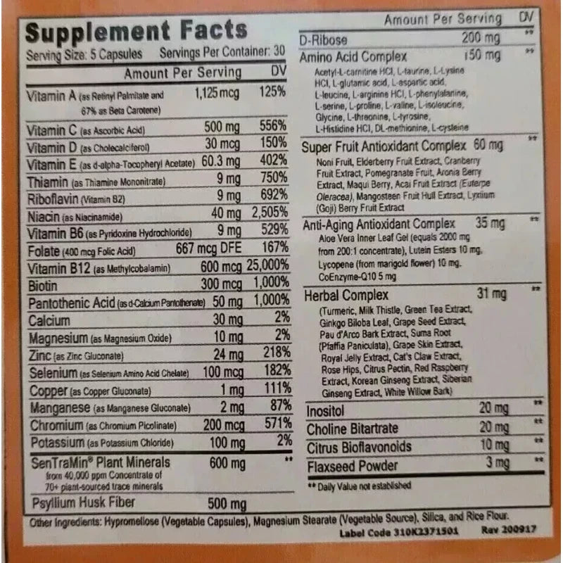 Exceptional Health Products IMMUNO 150 THE ULTIMATE MULTI VITAMIN, IMMUNE BOOSTER. 150-CAPSULES NEW.