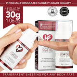 Physician Formulated Silicone Scar Gel Semi-Solid Sheeting - Advanced Crosspolymer Medical Grade Liquid Sheeting for Face, Body, Surgery, C Section, Burn, Keloidal & Hypertrophic Scars | HealFast
